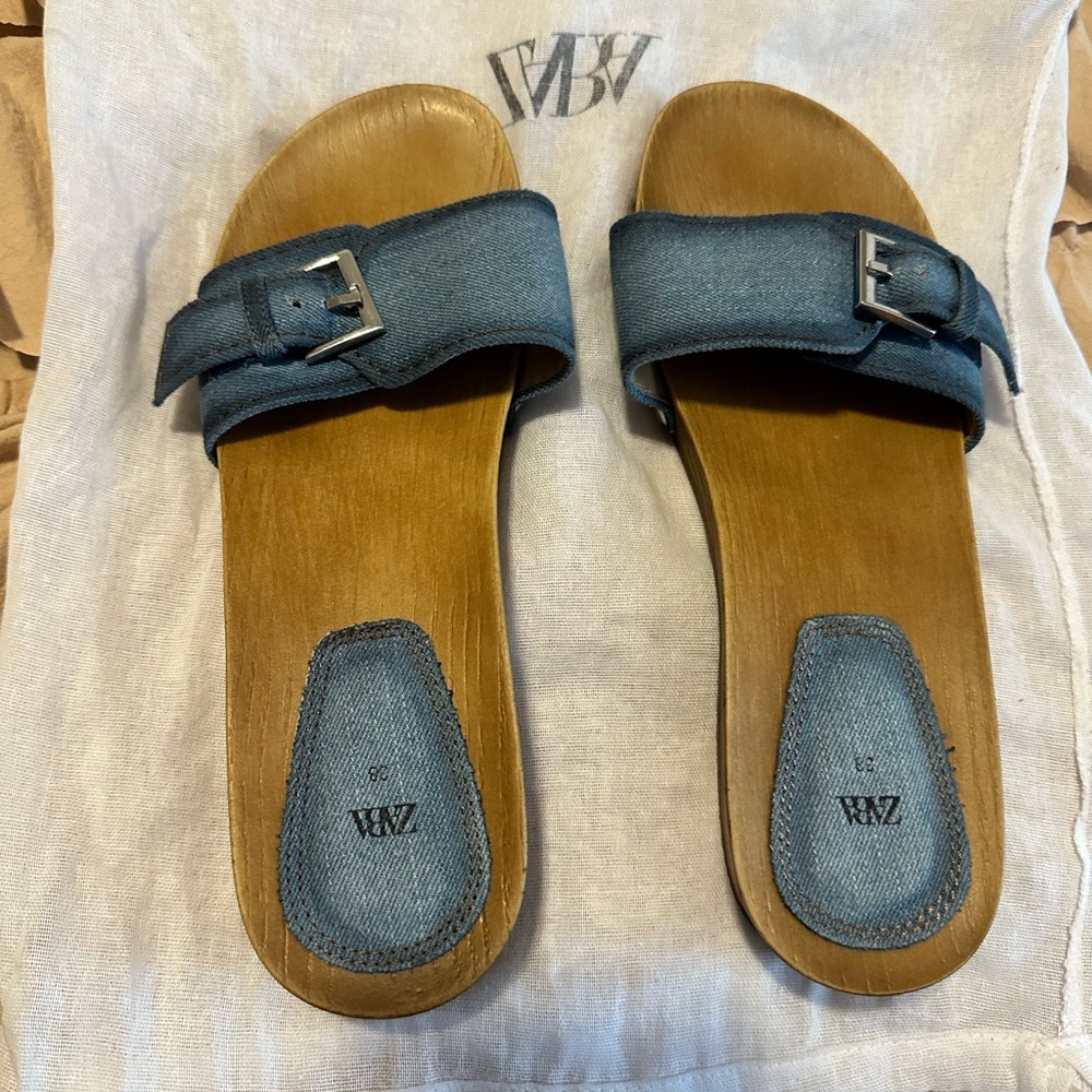 ZARA! Brand New Denim Clogs!